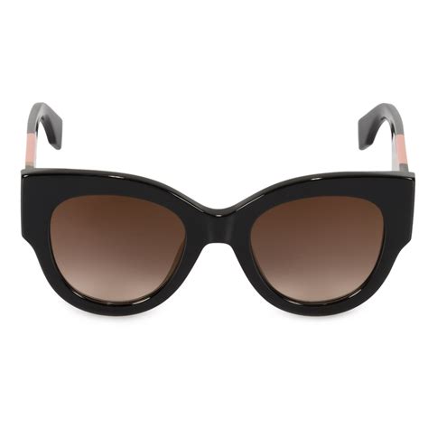 fendi eyeglass case black|Fendi women's cat eye sunglasses.